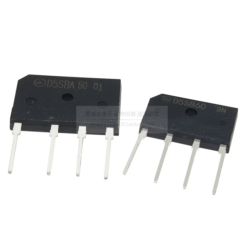 D5sba60 D5SB60 เตาแม่เหล็กไฟฟ้า Rectifier Bridge สะพานซ้อนสะพานแบน 5A/600V ยี่ห้อใหม่แท้