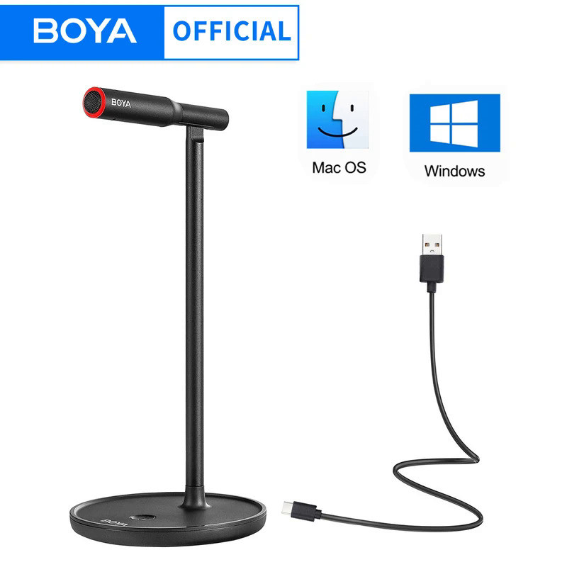 BOYA BY-CM1 Condenser Desktop USB Microphone for PC Window Mac Laptop YouTube Recording Podcast Stud