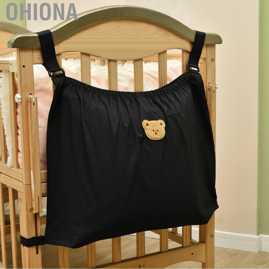 OHIONA กระเป๋าจัดระเบียบรถเข็นเด็ก, เปลแขวนผ้าอ้อมออแกไนเซอร์ไนลอนความจุขนาดใหญ่ทำความสะอาดง่ายสำหรับรถเข็นเด็กทารก