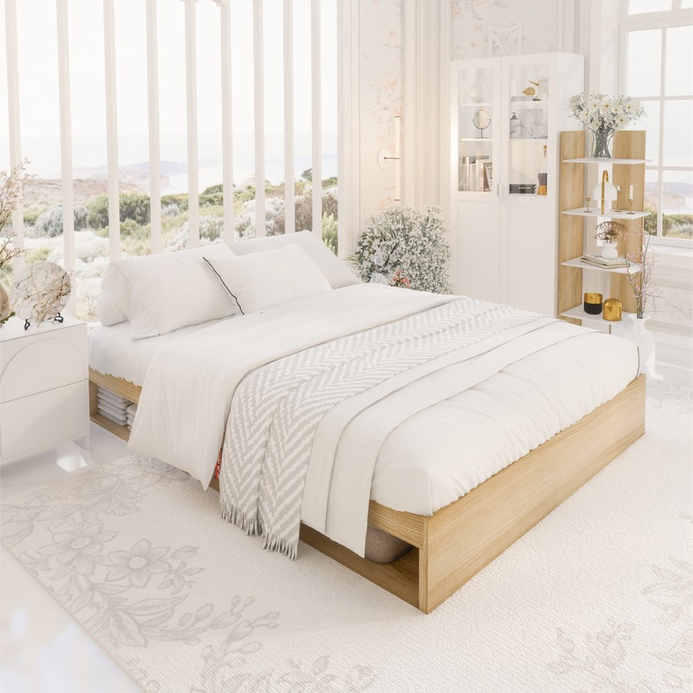 Koncept Furniture เตียง 5 ฟุต KC-PLAY รุ่น FANTASY-B สีไม้อ่อน (156x203x28.5 ซม.) แบรนด์ KONCEPT FURNITURE