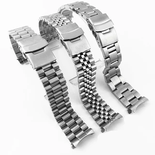 ปลายโค้ง 22 มม.สายนาฬิกาสแตนเลสแข็งสําหรับสร้อยข้อมือ Casio สําหรับ Swordfish MDV-106 MDV-107 2784 สายโลหะพร้อมโลโก้