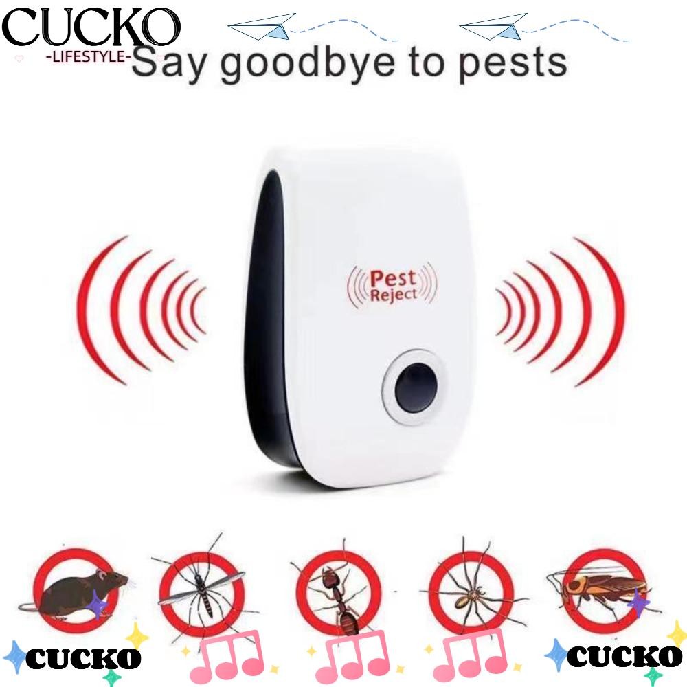 Cucko Ultrasonic Repeller กําลังสูงไล่หนูได้ 360° เครื่องไล่แมลงอัลตราโซนิก, เครื่องประหยัดพลังงาน เครื่องไล่แมลงกําลังสูง เครื่องดักแมลงวันที่บ้าน