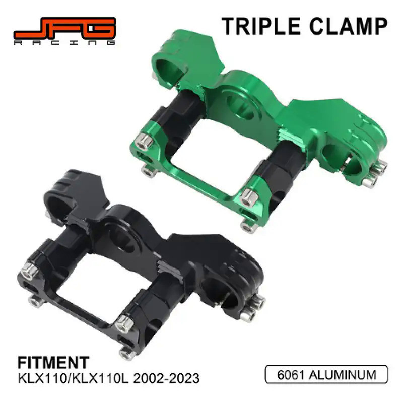 MoMotorcycle Accessories CNC Triple Clamp Steering Stem Bar Mount For Kawasaki KLX110 KLX 110 KLX110