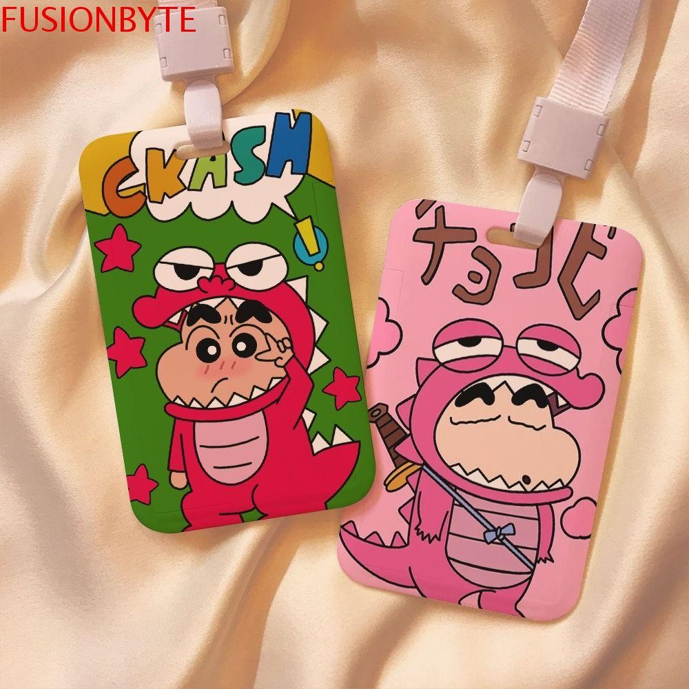 Fusionbyte ปลอกการ์ด All-In-One, ฝาครอบบัตรประจําตัวพร้อมโซ่ปลอกการ์ดเครยอนชินจัง, ฝาครอบสไลด์การ์ตูนคอเชือกแขวนคอน่ารักเครยอนชินจังผู้ถือบัตรรถบัสนักเรียน