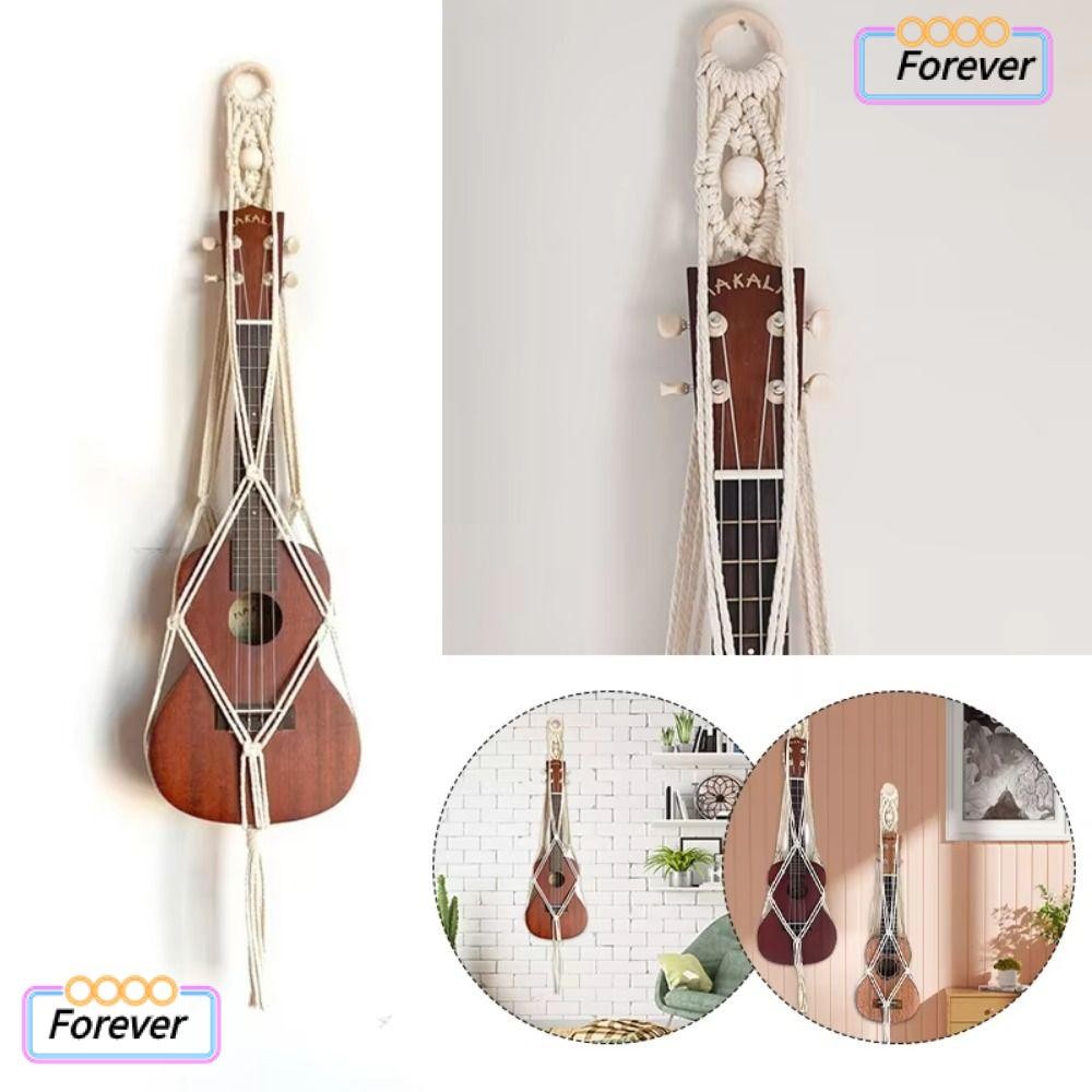 ตลอดไป ที่แขวนผนังกีตาร์ ที่แขวนกีต้าร์ โบโฮ ติดผนังมืออาชีพ ที่แขวนอูคูเลเล่กันลื่น กีต้าร์โปร่ง/ไฟฟ้า