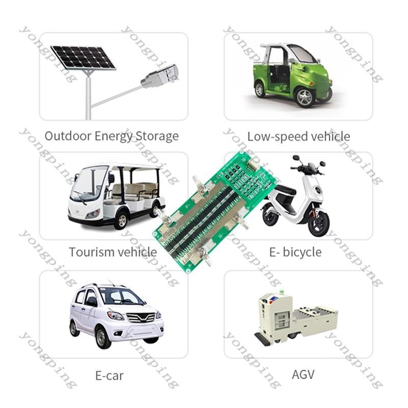 4s 12V LiFePO4 บอร์ดป้องกันแบตเตอรี่พร้อมการชาร์จ Balanced 150A ต่อเนื่อง 100A Power รถแบบพกพาเริ่มต้น Equalizer