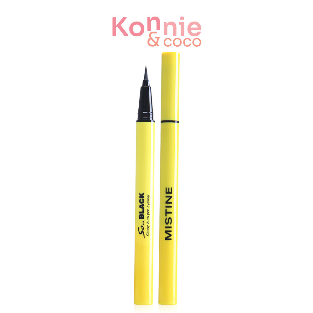 MISTINE So Black Glossy Auto Pen Eyeliner 1g อายไลเนอร์ เส้นสีดำ คมชัด.