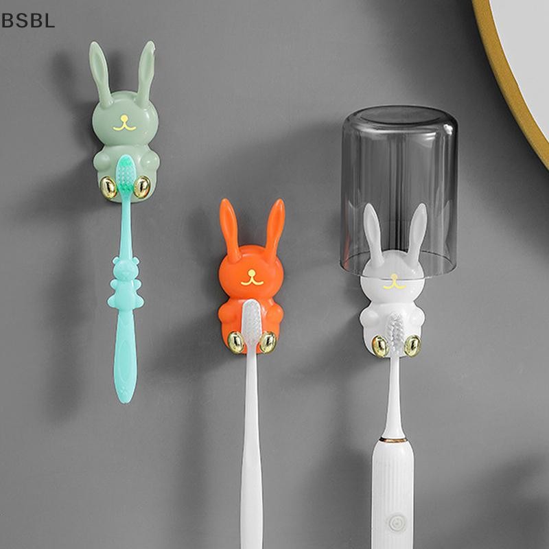 Bsbl กระต่ายน่ารักผู้ถือแปรงสีฟัน Punch-ฟรีแปรงสีฟัน Shelving Strong กาว Wall Hook al ปลั๊กผู้ถือแขวน BL