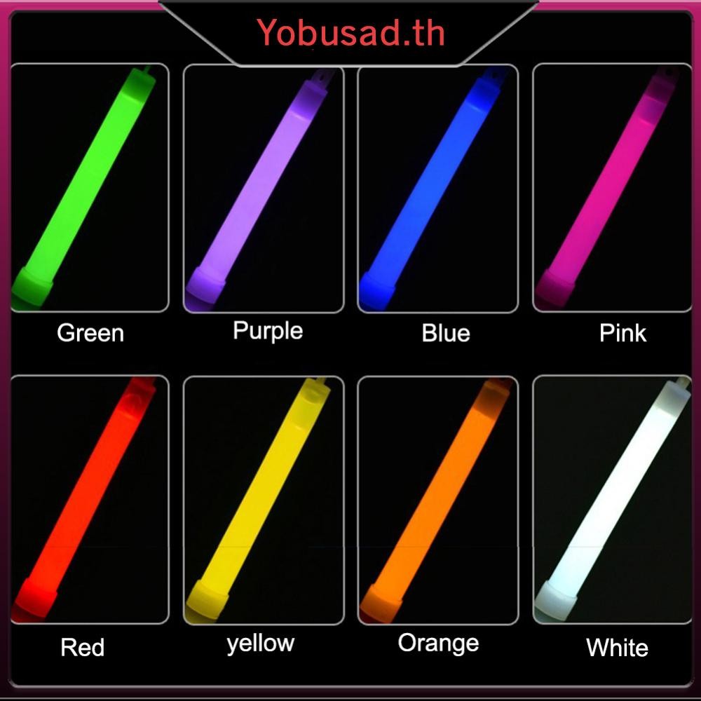 [Yobusad.th] 10 ชิ้น 6 นิ้วแท่งไฟเรืองแสงชุดการอยู่รอดกันน้ําเดินป่าอุปกรณ์ตั้งแคมป์