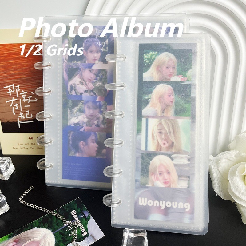 1/2 Grids INS อัลบั้มรูปมินิมอลน่ารัก 20/40 ช่อง สมุดปกแข็งป้องกันการ์ด Kpop Photocards สมุดเก็บบัตร Idol ขนาดเล็ก