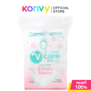 V care Cotton Embossed Pad Natural 100 Sheets.