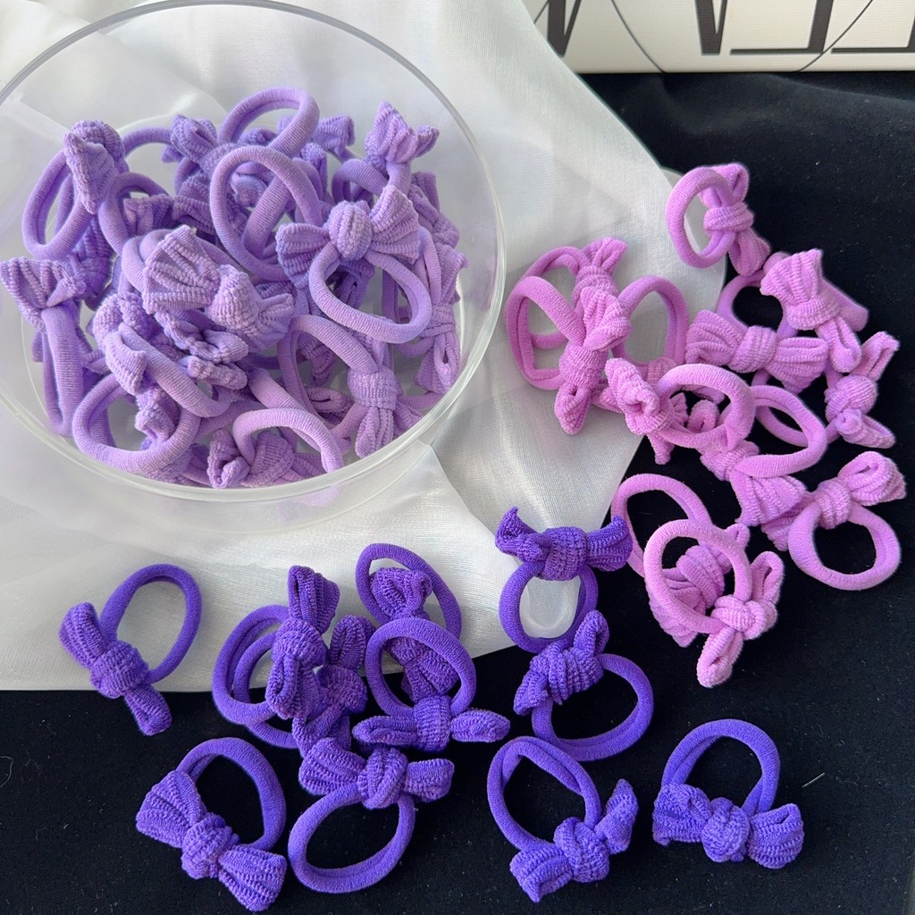5/10ชิ้น/เซ็ตน่ารักสาวไนลอนกุทัณฑ์เชือกผมลูกอมสียืดหยุ่นสูงผูกผมยางอุปกรณ์ผมขายส่ง