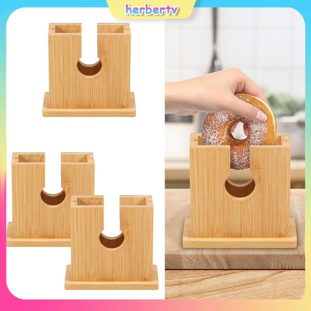 Bagel เครื่องตัดผู้ถือไม้ไผ่ Bagel เครื่องตัดเรียบเครื่องตัด Bagel มัลติฟังก์ชั่เครื่องตัด Bagel สํา