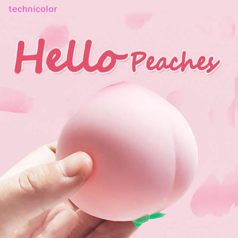 [technicolor] สกุชชี่ต่อต้านความเครียด ของเล่นพีช ช้า เพิ่มขึ้น สกุชชี่ ผลไม้บีบ ของเล่น ตลก คลายเครียด ลดความดัน ข้อเสนอ สต็อกใหม