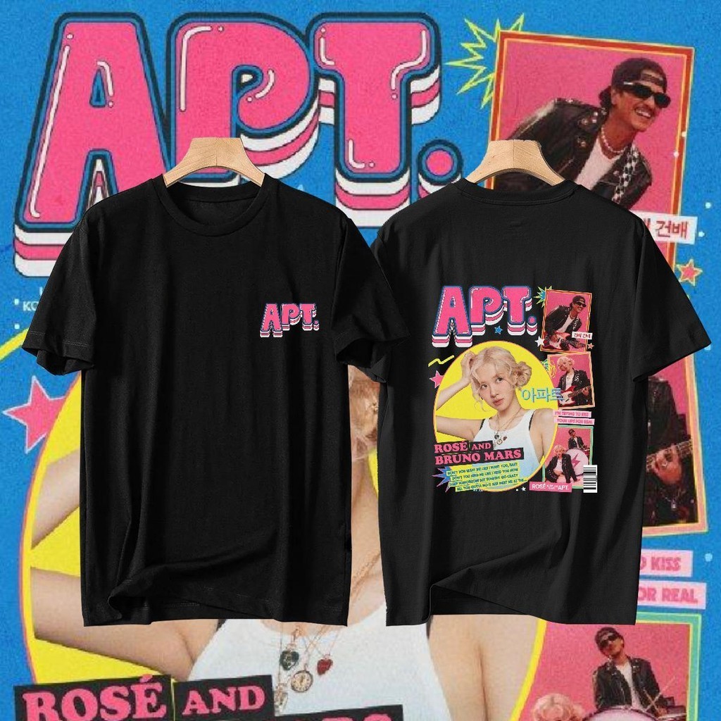 【ใหม่】💥เสื้อ APT Apateu เสื้อยืด Rosé เสื้อ Rose&Bruno เสื้อ Mars และ Rose New Song APT เสื้อ💖