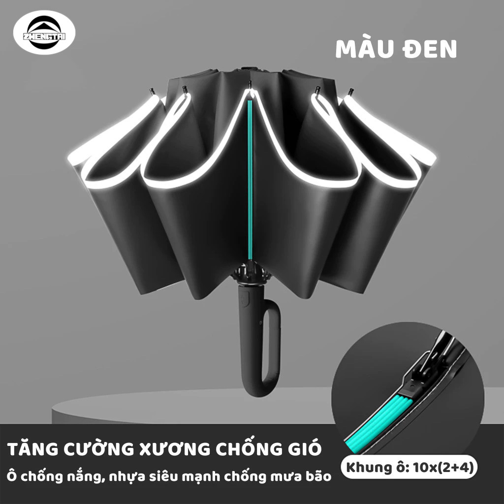 ร่มกันฝนกลับด้าน ร่มกลับด้านแฟชั่น ผ้า3ชั้น กันฝน กันUV สามารถต้านลมแรงได้ ระดับ10 แบบมือจับตัว C คล้องแขนได้