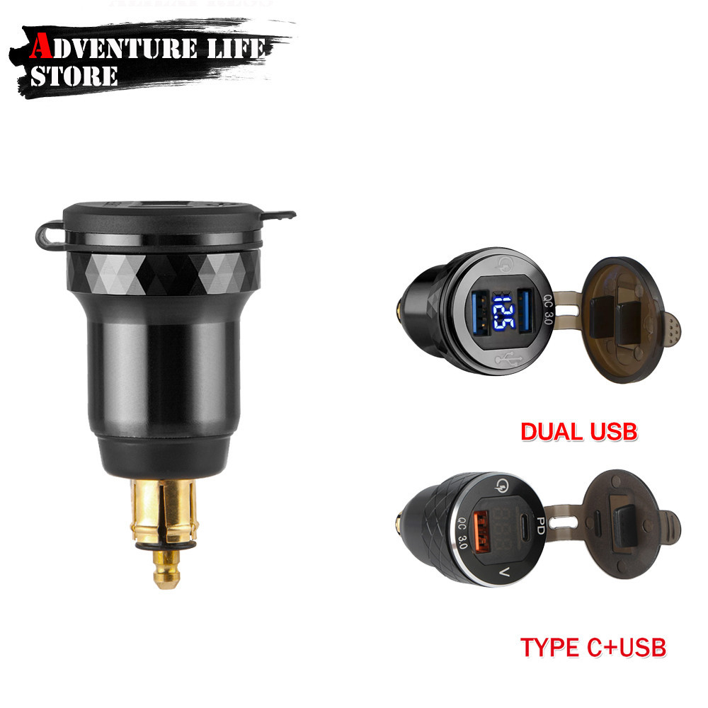 Yรถจักรยานยนต์ Quick Charge 3.0 USB TYPE C DIN ปลั๊กที่ชาร์จบุหรี่อะแดปเตอร์ไฟแช็คสำหรับ BMW F 900 X