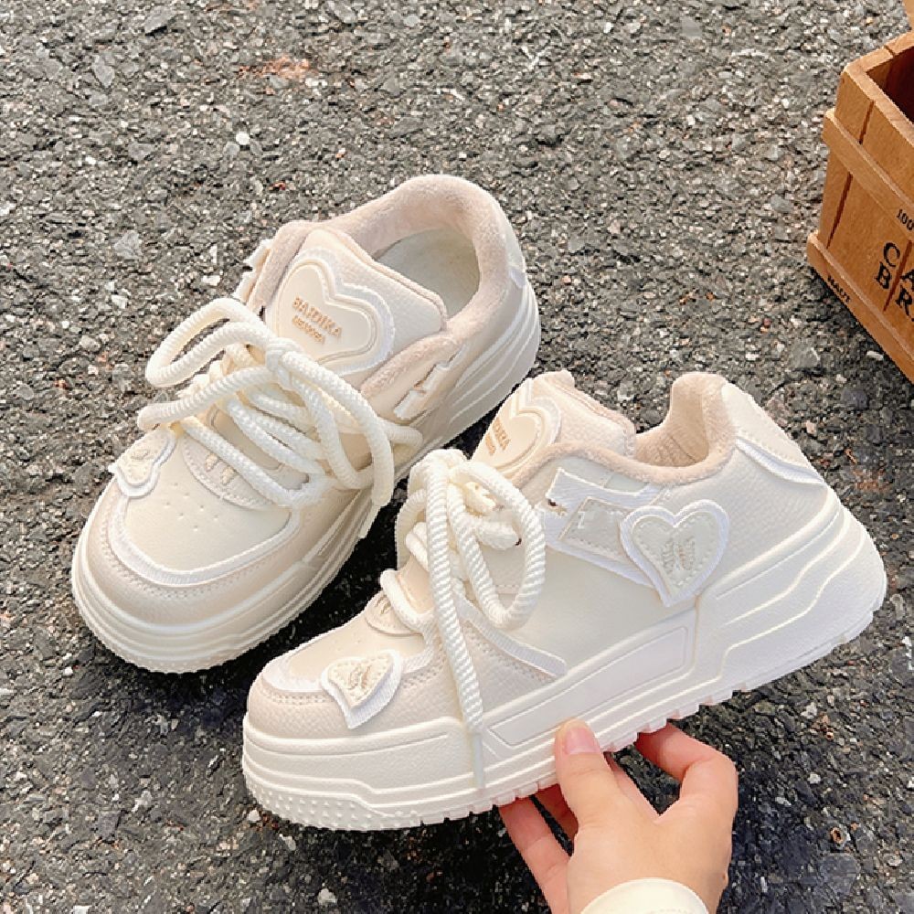 รองเท้าผ้าใบรองเท้าหัวโตพื้นนิ่มพื้นหนาใส่ด้านนอกหนึ่งเหยียบ