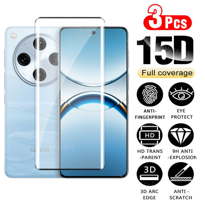1-3pcs 3D โค้งขอบกระจกนิรภัยสําหรับ OPPO Find X8 Pro 5G 2024 ป้องกันหน้าจอสําหรับ FindX8 X8Pro FindX8Pro ป้องกันฟิล์ม