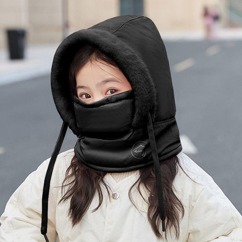 หมวกเด็กฤดูหนาว ดีไซน์สำหรับชายและหญิง กันลม ป้องกันหูอบอุ่น พร้อมขนแกะและไหมพรม - รูปที่ 4