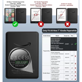 Moko Matte Screen Protector สําหรับ 7" Kindle Paperwhite รุ่นที่ 12 2024 และ Kindle Colorsoft Signature Edition, Anti-Glare Premium PET ฟิล์มป้องกัน Full-Coverage