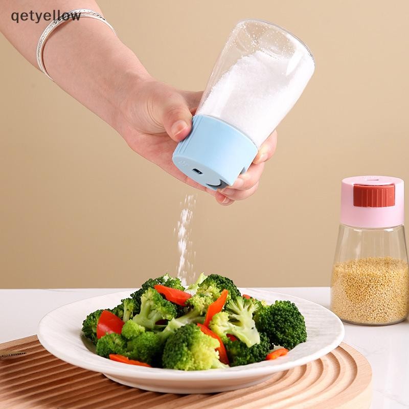 Qetyellow 0.5g Metering Salt Shaker Push Type เครื่องจ่ายเกลือเกลือขวดน้ําตาลเครื่องเทศพริกไทยเกลือ Shaker SpiceJar สามารถปรุงรสขวด TH