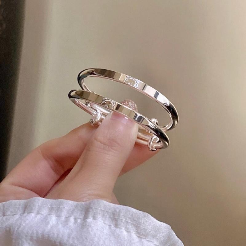 香港纯银s999小熊手镯足银儿童光圈推拉手环宝宝周岁满月礼物Hong Kong pure silver s999 teddy bear bracelet, foot silver20241114