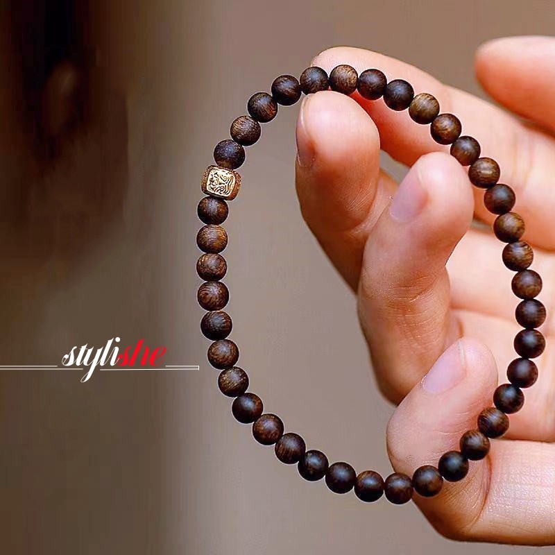 เลียนแบบไม้กฤษณาลูกปัดสร้อยข้อมือ ไม่จํากัดเพศ get ที่อุดมไปด้วยสร้อยข้อมือโชคดีแฟชั่นจีนเครื่องประดับมืออุปกรณ์เสริม