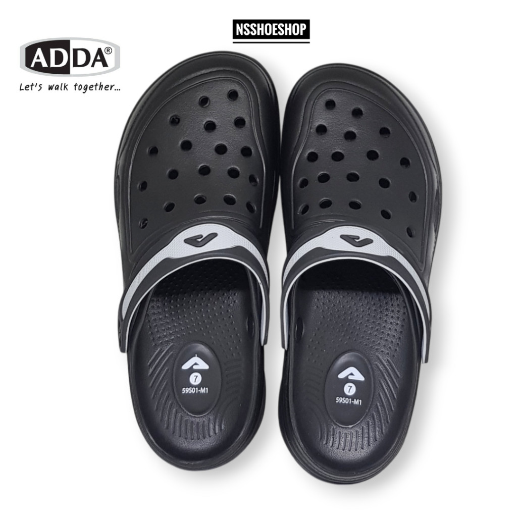 [พร้อมส่ง] ADDA 59S01 รองเท้าแตะ CLOG รองเท้าลำลอง สำหรับผู้ชาย แบบสวมหัวโต แบบสวม size 7-10