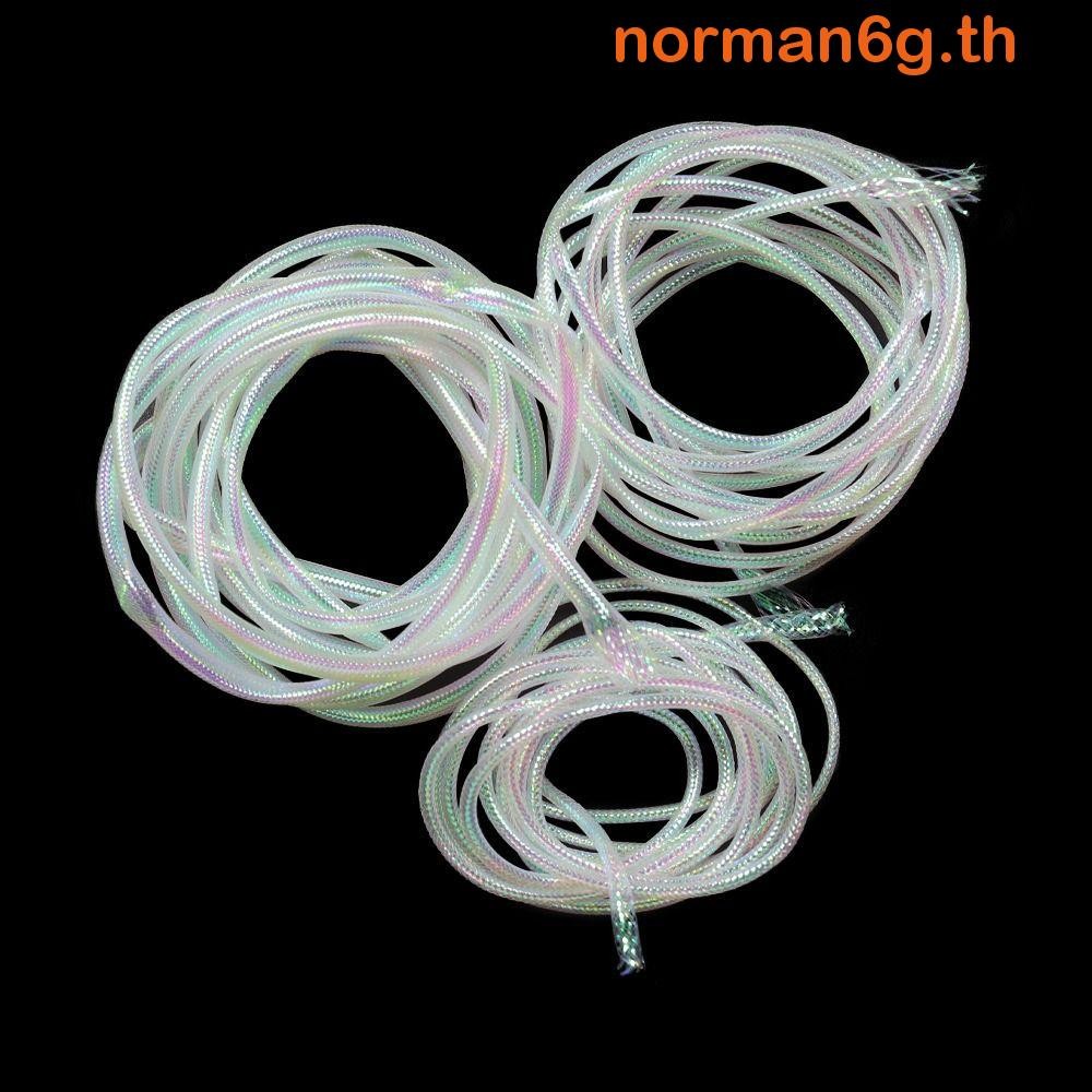 Anorman ปลา Scale Body Tube 1M อุปกรณ์ตกปลา Fly Tying วัสดุสีขาวมุก 2 มม.4 มม.6 มม.8 มม.แฟลชหลอดถัก