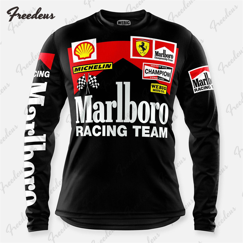 2024 ร้อนขายใหม่ ฉ1 ชุดแข่งคอกลมแขนยาวเสื้อกีฬา Qui แห้งและระบายอากาศรถจักรยานยนต์ชุดขี่ออฟโรด - รูปที่ 6