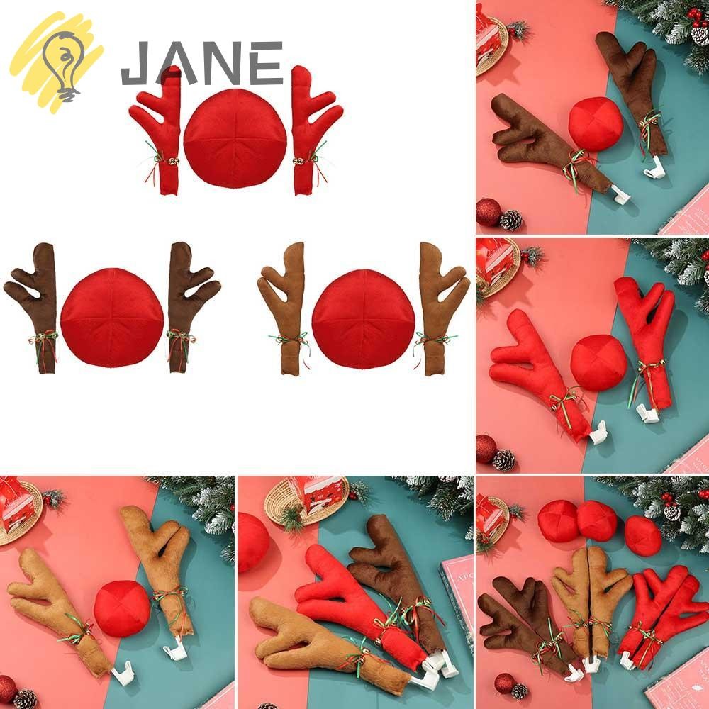 Jane เครื่องประดับคริสต์มาส Antler Morden Rudolf Reindeer Elk Horn