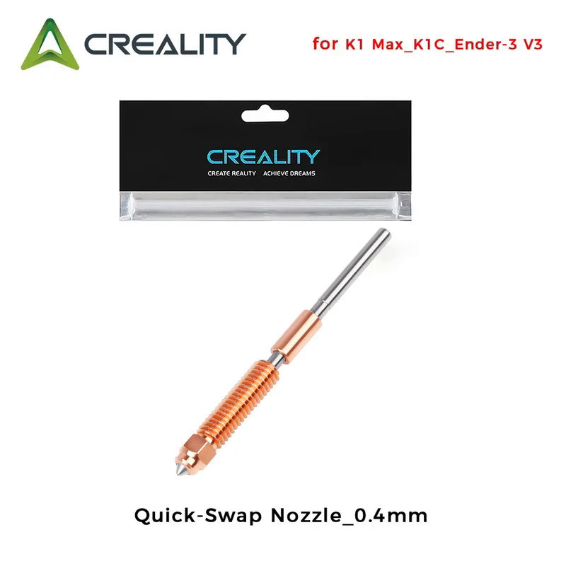 Creality Quick-Swap Nozzle 0.4mm 1pcs for K1 Max K1C Ender-3 V3 Hardened Steel Nozzle Upgraded High-