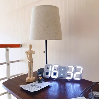 นาฬิกาดิจิตอล นาฬิกาตั้งโต๊ะ แขวนผนัง LED Digital Wall Clock ความไวแสงอัจฉริยะที่สร้างสรรค์ 3D