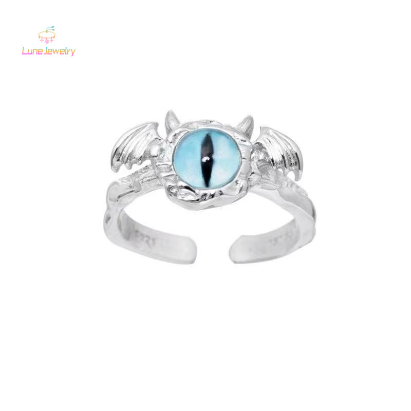 COD💖ตลกแมวดำมอนสเตอร์ขนาดเล็ก,แหวนตาใหญ่หวานการ์ตูนน่ารัก,แหวนคู่รักสำหรับแฟน-Lune