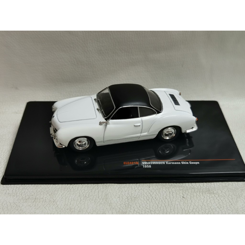 [คลังสินค้าพร้อม] IXO 1/43 VW Karmann chia 1958 Volkswagen Car Model Alloy Box Cracked a Corner วัตถ