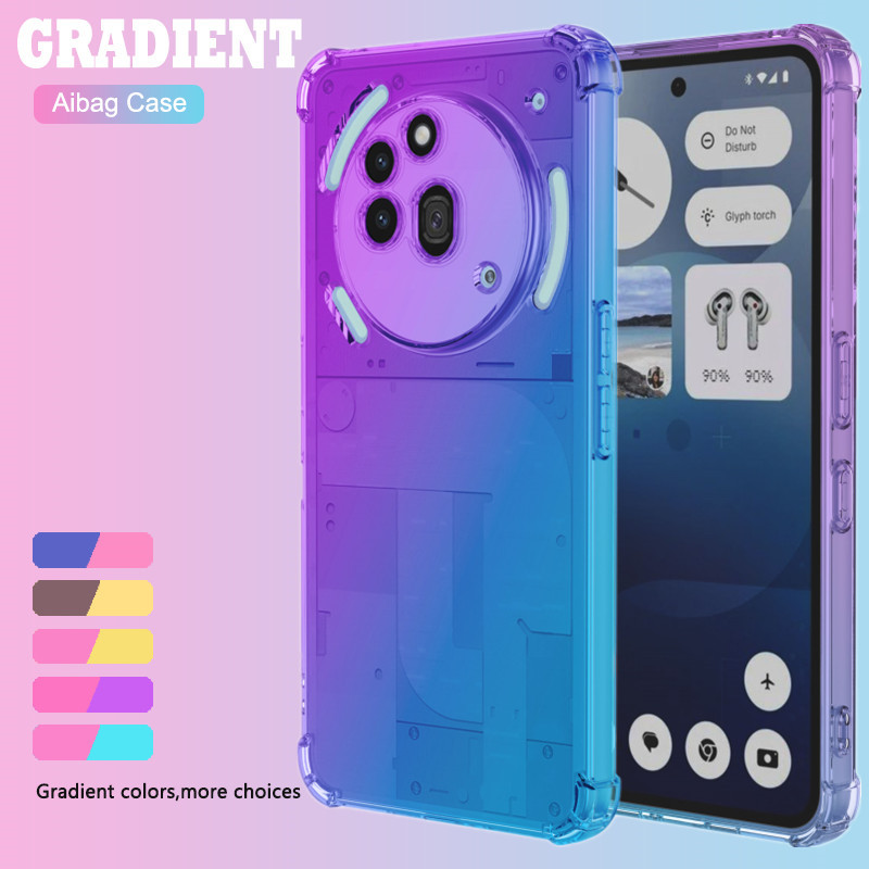 Gradient ถุงลมนิรภัย TPU สําหรับ Nothing โทรศัพท์ 3A Pro โทรศัพท์ 2A Plus โทรศัพท์ 1 ป้องกันกันกระแทกสําหรับ Nothing CMF โทรศัพท์ 1 - รูปที่ 2