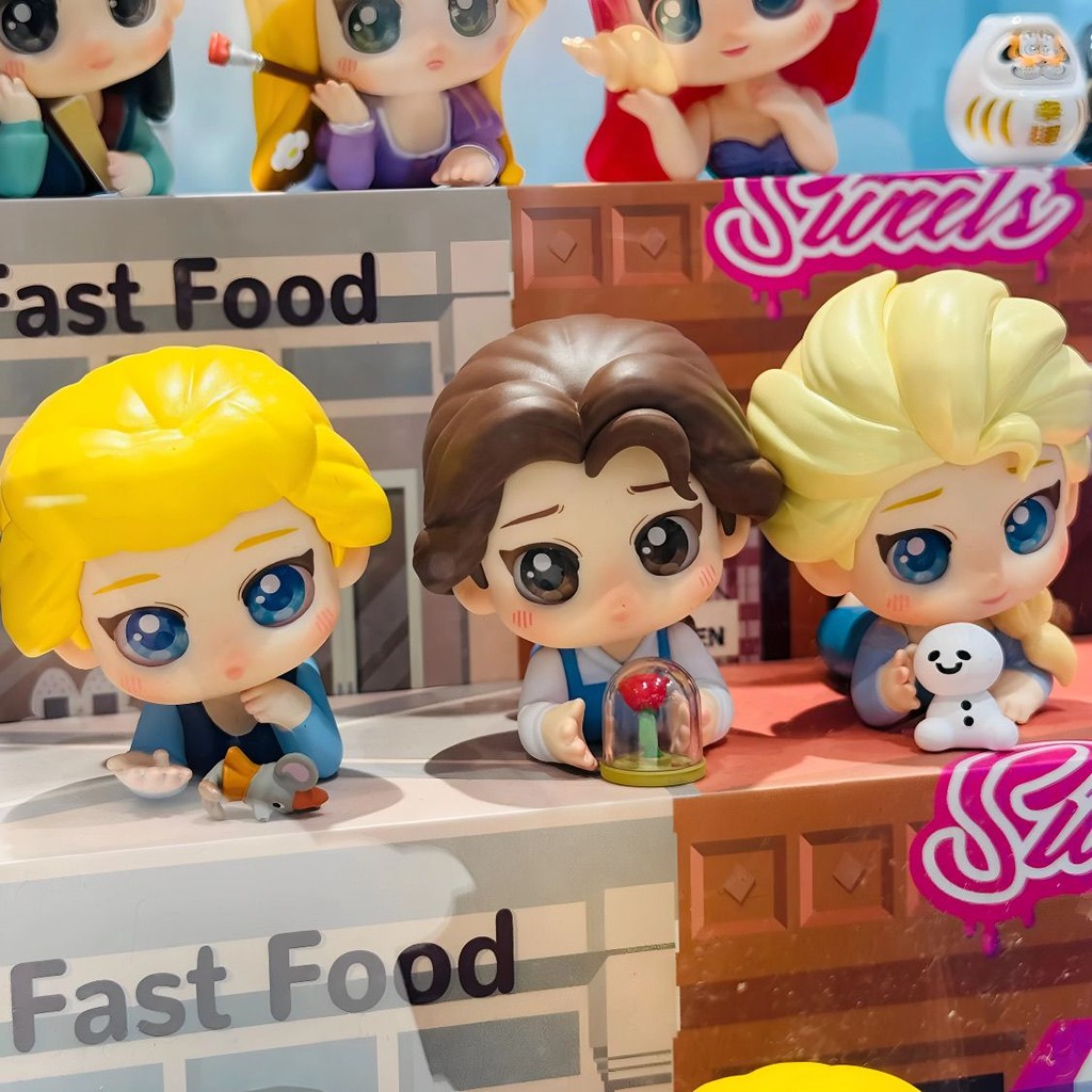 My Mystery Box สินค้าที่มีชื่อเสียงของแท้ Disney Princess Afternoon Rest Series Mystery Box ของขวัญรูปเครื่องประดับน่ารักอินเทรนด์ Play Girl