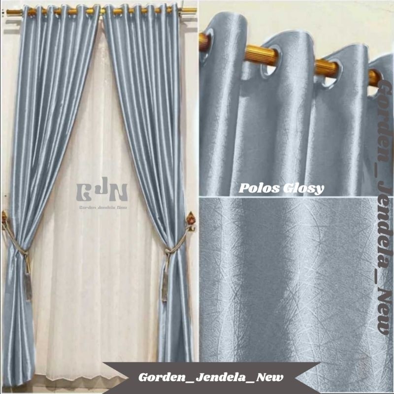 GLOSSY PLAIN CURTAINS PREMIUM BLACKOUT CURTAINS AESIC CURTAINS ประตู WINDOW CURTAINS BLACKOUT JAGUAR