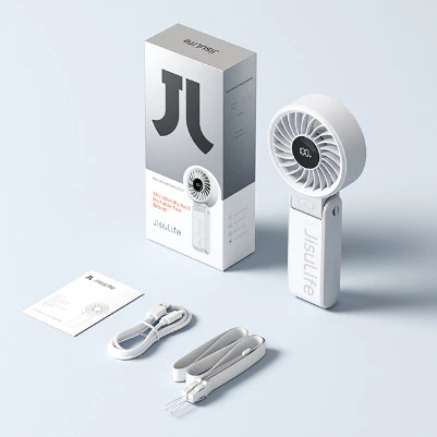Jisulife Life7 พัดลมขนาดเล็ก แบบพกพา 5000mAh พัดลม USB พับได้ พร้อม 5 เกียร์ ลมแรง เงียบ และส่วนตัว thumbnail 9