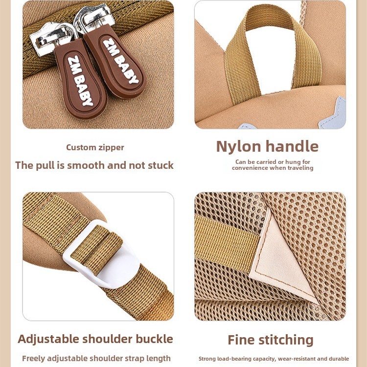 กระเป๋าเป้สะพายหลังเด็กใหม่สําหรับโรงเรียนอนุบาล-กระเป๋านักเรียนวัสดุดําน้ําขนาดเล็กน้ําหนักเบาการ์ตูนน่ารักเด็กวัยหัดเดิน เป้ (3-6 ปี)