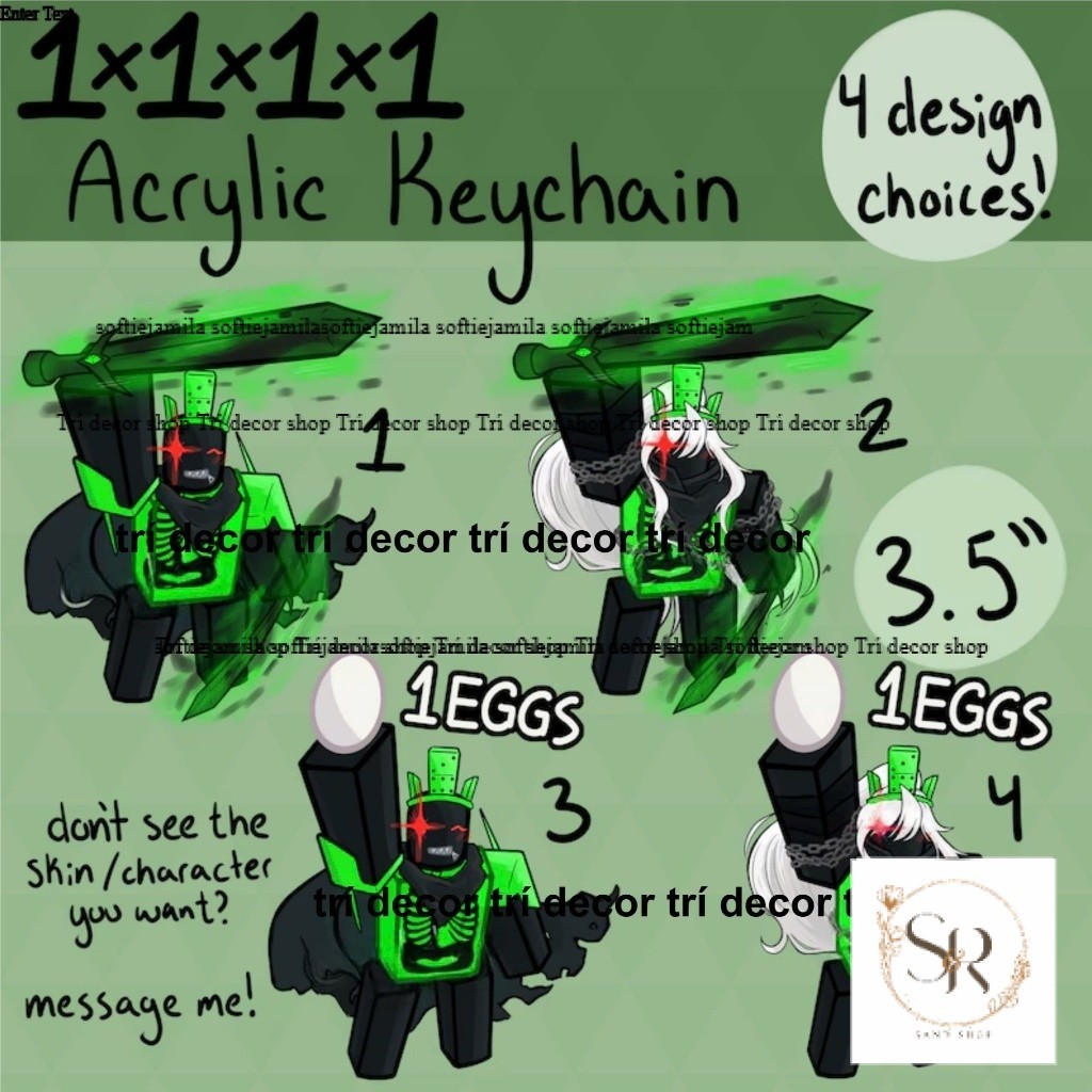 Forsaken พวงกุญแจอะคริลิค 1x1x1 3.5 นิ้ว
