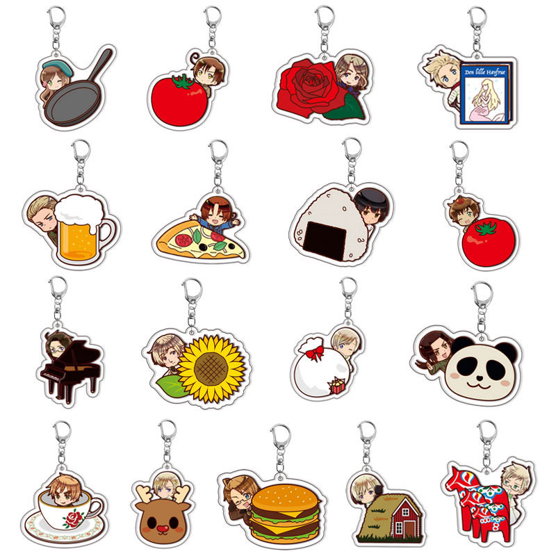 [Interlayer] Hetalia Vargas Luther Vichy พวงกุญแจอะคริลิค