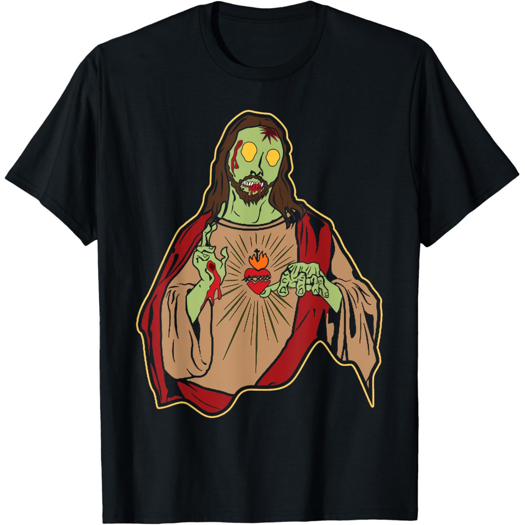 ตลก Zombie Jesus Risen Easter Sunday Religous Christ Jesus เสื้อยืด