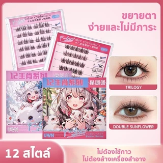 OMC ซีรีส์ 12 นักษัตร ขนตาปลอม ขนตาบน ขนตาล่าง ไม่ต้องใช้กาว มีกาวในตัว ขยายตา ติดทน 30/36 ช่อ/กล่อง