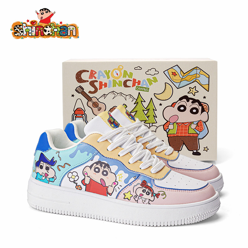 [80.110,000 คนคอลเลกชันแบรนด์นี้] ดินสอสี หน้าแข้ง-ชาน ของแท้รองเท้าผู้ชาย 20,000 สไตล์ใหม่มูลค่าสูงการ์ตูนอะนิเมะกราฟฟิตีรองเท้าผ้าใบแฟชั่นทุกการแข่งขันรองเท้าลําล