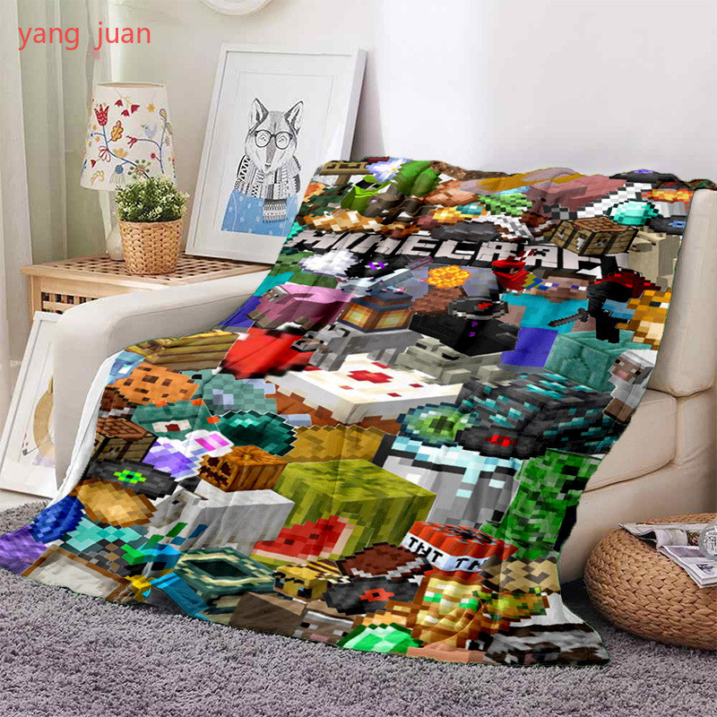 ผ้าห่ม มายคราฟ นุ่มและอบอุ่น มีเสน่ห์ โลกของฉัน แซนด์บ็อกซ์ ตัวละครเกม 3ง พิมพ์ขนแกะโยนผ้าห่ม - รูปที่ 7
