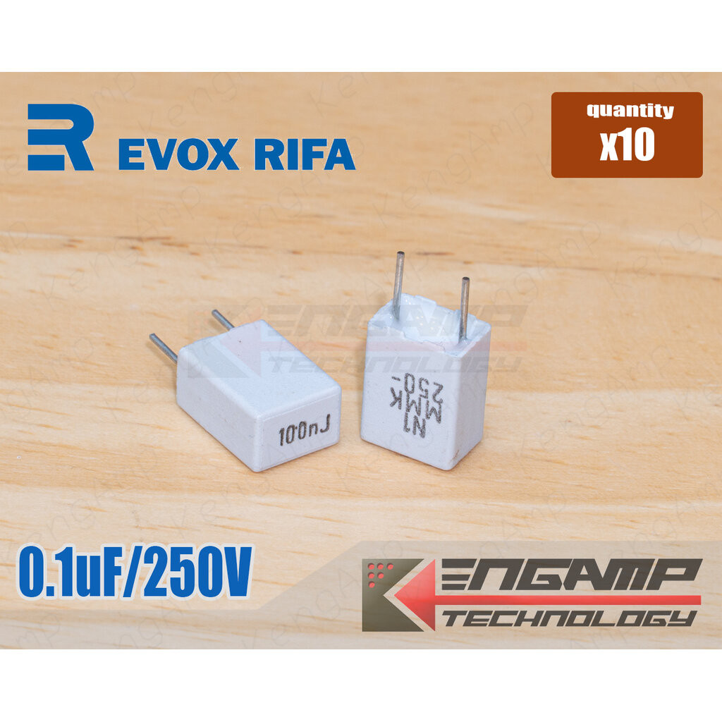 (10ตัว) [F-CAP] 0.1uF/250V 100nF/250V 100nJ250V EVOX MMK5 4.9x7x10mm P=5