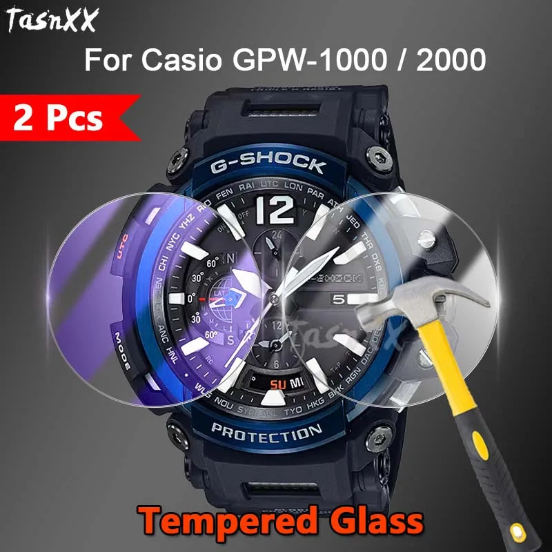 1/2/3/5 PCS สําหรับ Caxio GPW-1000 GPW-2000 นาฬิกา Ultra Slim Clear/Anti สีม่วง 2.5D 9H Tough กระจกน