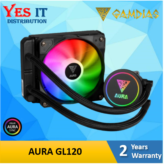 GAMDIAS AURA GL120 / GL240 V2 / GL360 / GL240 LITEV / 2 All-in-One RGB CPU Cooler Intel & AMD CPU Ai